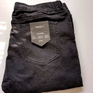 Forever 21 Jogger Denim pants for men/ washed black